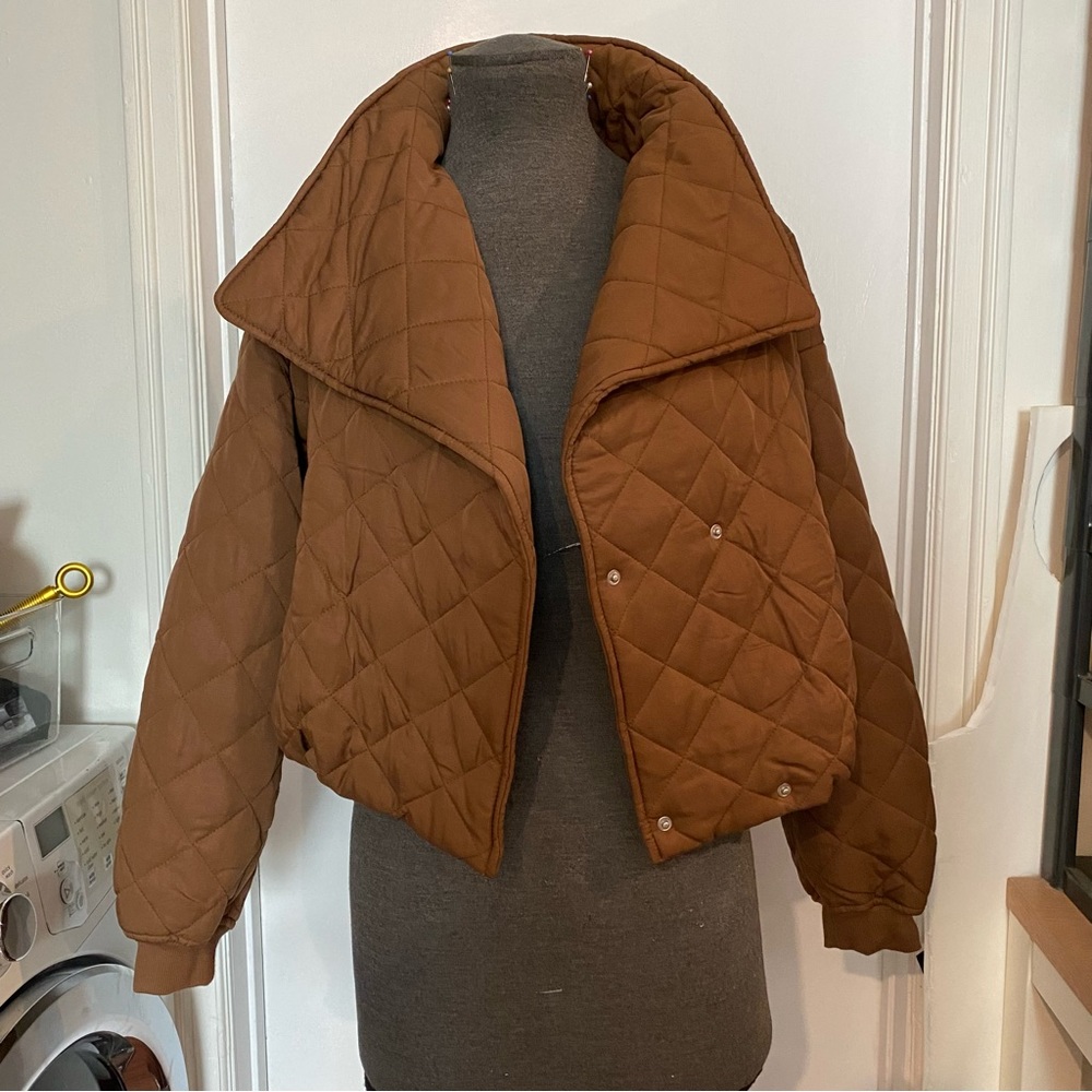 Quilted crop jacket